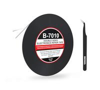 MMOBIEL Nastro Biadesivo 2mm, Rotolo da 50m - Nastro di Montaggio Nero con Forte Adesivo Acrilico per Riparazione di Display LCD, Vetro, Schermo, Telefono, Tablet, Laptop - Inclusa Pinzetta