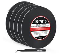 MMOBIEL Nastro Biadesivo 5 x 2mm da 50m - Nastro da Montaggio Nero con Forte Adesivo Acrilico per Riparazione di Display LCD, Vetro, Schermo, Telefono, Tablet, Laptop - Inclusa Pinzetta