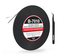 MMOBIEL Nastro Biadesivo 5mm, Rotolo da 50m - Nastro di Montaggio Nero con Forte Adesivo Acrilico per Riparazione di Display LCD, Vetro, Schermo, Telefono, Tablet, Laptop - Inclusa Pinzetta