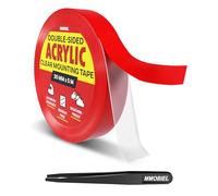 MMOBIEL Nastro Biadesivo Acrilico - 5m x 30mm Interni/Esterni Adesivo - Uso Intensivo Rimovibile Trasparente Nano Tape - Nastro Muro Appeso Foto, Tape per Tappeti, Impermeabile - incl. Pinzetta