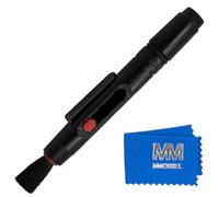 MMOBIEL Pennello di pulizia professionale in carbonio compatibile con obiettivi e filtri per fotocamere reflex digitali, pre-pulizia a secco con panno di pulizia in microfibra