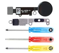 MMOBIEL Pulsante home compatible con iPhone SE 2020/8 / 8 Plus / 7/7 Plus (Nero) con cavo flessibile incluso staffa metallica e guarnizione incluso 3x Cacciaviti