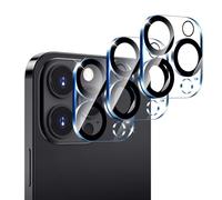 MMOBIEL Set di 3 Protezioni per Lenti del Telefono per 16 PRO/PRO Max [3 Pack] Vetro Temperato Protezione Obiettivo, Scudo Obiettivo Resistente ai Graffi, Copri Obiettivo - Trasparente