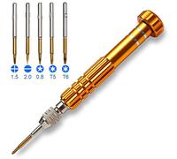 MMOBIEL Set mini cacciaviti tascabili di precisione con piccolo magnete multifunzione 5-in-1 per Kit strumenti di riparazione occhiali, smartphone, tablet, orologi