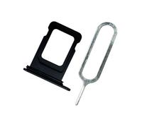 MMOBIEL Sostituzione del Supporto del Vassoio della Scheda SIM Compatibile con iPhone 14/14 Plus - incl. Guarnizione in Gomma e Sim Pin - Nero