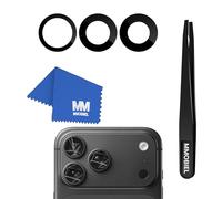 MMOBIEL Sostituzione del Vetro della Fotocamera Posteriore Compatibile con iPhone 17 Pro/17 Pro Max - Vetro della Fotocamera Posteriore - Adesivo, Pinzetta e Panno Preinstallati