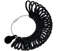 MMOBIEL Strumento di misurazione per anelli US 2-15 / EU 41-76/ JAP 1-13 / HK 3-34 con misure di mezza misura incl. kit di anelli, acciaio inox