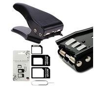 MMOBIEL Taglierina universale 3 in 1 per sim, micro sim, nano, compatibile con iPhone, Samsung, Sony, Huawei, Motorola, ecc., include 3 adattatori SIM + 1 perno di espulsione della scheda SIM