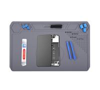 MMOBIEL Tappetino per Saldature e Riparazioni in Silicone - 35x22cm Resistente al Calore Fine a 500°C - Tappetino da Banco per Saldature ed Elettronica - Con Isolamento Termico - Grigio