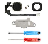 MMOBIEL Tasto Home Compatibile con iPhone 5s 2013 - Pulsante Home Button di Ricambio - Incl. Cacciaviti - Nero