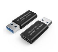 MMOBIEL USB-C a USB-A Data Blocker [2 pezzi] Adattatore solo carica per ricarica sicura in pubblico, blocca il trasferimento dei dati e il jack del succo, protegge telefoni, tablet, computer portatili