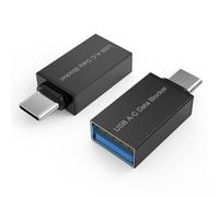 MMOBIEL USB-C Defender a USB-A - Blocco Dati [2 Pack] - Protezione Contro il Juice Jacking, Solo per Ricarica Sicura, Impedisce il Furto di Dati - Adattatore di Blocco - Nero