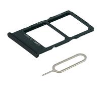 MMOBIEL Vassoio Carta Dual SIM Compatibile con Huawei P40 Lite 2020 - Porta Scheda Incl il Pin - Nero