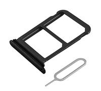 MMOBIEL Vassoio Porta Scheda Dual SIM Compatibile con Huawei P20 2018 - Sostituzione Supporto Scheda Doppia SIM - Incl. Estrattore e Anello di Gomma Impermeabile - Nero
