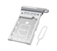 MMOBIEL Vassoio Porta Scheda Dual SIM Compatibile con Samsung Galaxy S26 Plus - Sostituzione Supporto Scheda Doppia SIM - In strattore e Anello di Gomma Impermeabile - White