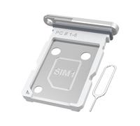 MMOBIEL Vassoio Porta Scheda Dual SIM Compatibile con Samsung Galaxy S26 Ultra - Sostituzione Supporto Scheda Doppia SIM - In strattore e Anello di Gomma Impermeabile - White