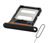 MMOBIEL Vassoio Porta Scheda Dual SIM Compatibile con Xiaomi Redmi Note 13 PRO - Sostituzione Supporto Scheda Doppia SIM - Porta SIM - incl. Estrattore SIM e Anello di Gomma Impermeabile - Nero