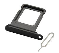 MMOBIEL Vassoio Porta Scheda SIM Compatibile con iPhone 15 Pro/15 PRO Max - Sostituzione Supporto Scheda SIM - Porta SIM - incl. Estrattore SIM e Anello di Gomma Impermeabile - Nero