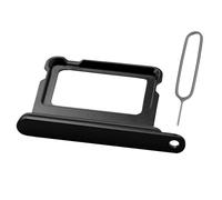 MMOBIEL Vassoio Porta Scheda SIM Compatibile con iPhone 16/16 Plus - Sostituzione Supporto Scheda SIM - Porta SIM - incl. Estrattore SIM e Anello di Gomma Impermeabile - Nero