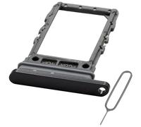 MMOBIEL Vassoio Porta Scheda SIM Compatibile con Samsung Galaxy Z Flip6 - Sostituzione Supporto Scheda SIM - Porta SIM - incl. Estrattore SIM e Anello di Gomma Impermeabile - Nero