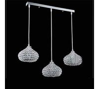 MModern Crystal Chandelier 3 Light Crystal Chandelier Kitchen Ceiling Chandelier Transparent Crystal Glass Raindrop Chandelier LED Pendant Lamp Embedded In The Living Room Of The Restaurant
