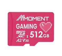 MMOMENT Scheda di memoria da gioco da 512 GB, scheda micro SDXC, A2, UHS-I, U3, V30, Class10, fino a 160 MB/s in lettura e velocità di scrittura 120 MB/s (MM23 PRO)