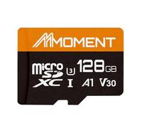 MMOMENT Scheda micro SDXC da 128 GB, A1, UHS-I, U3, V30, compatibile con classe 10, velocità di lettura fino a 95 MB/s, velocità di scrittura fino a 65 MB/s, adattatore SD incluso