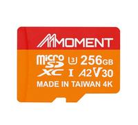 MMOMENT Scheda Micro SDXC da 256 GB, A2, UHS-I, U3, V30, compatibile con classe 10, velocità di lettura fino a 160 MB/s, velocità di scrittura fino a 120 MB/s, adattatore SD incluso