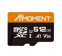 MMOMENT Scheda Micro SDXC da 512 GB, A1, UHS-I, U3, compatibile con classe 10, velocità di lettura fino a 95 MB/s, velocità di scrittura fino a 75 MB/s, adattatore SD incluso