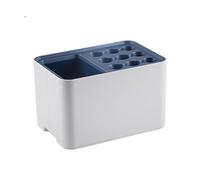 MMOU Portaombrelli Design Moderno Porta Ombrelli da Interno Esterno Vaschetta Scolapioggia Rimovibile Contenitore Ombrelli Rettangolare Plastica (Color : Beige Blue)