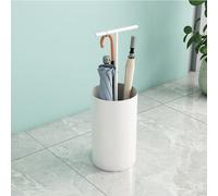 MMOU Portaombrelli Metallo Autoportante Vassoio per L'acqua Rimovibile Supporto Bastone Passeggio Scatola Portaoggetti Rotonda dal Design Moderno E Semplice (Color : White)