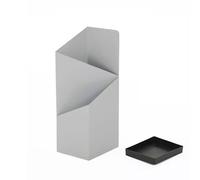 MMOU Portaombrelli Metallo per Bastone da Passeggio Secchiello Quadrato Autoportante con Vassoio Raccogligocce Rimovibile Design Moderno E Minimalista (Color : White)