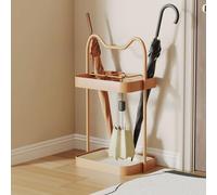 MMOU Portaombrelli Portaombrelli in Metallo Portaoggetti per Bastone Portaoggetti Autoportante Secchiello Portaombrelli con Vassoio Antigoccia Semplice E Moderno (Color : Orange)