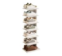 MMOU Scarpiera da Ingresso Alta a 7 Ripiani, Porta Scarpe Verticale Stretto, Salvaspazio per Porta D'ingresso, Piccolo Spazio, 20 x 30 x 86.5 cm (Color : White, Size : 20 * 30 * 86.5cm)