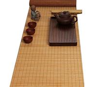 MMQGQ Runner da Tavolo in bambù in Stile Giapponese, Stuoia da tè Decorata da Casa da tè, Tavolo da Pranzo Intrecciato Naturale, Tovaglietta Antiscivolo, Lavabile(Size:40×100cm)