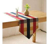 MMQGQ Runner in Stoffa di Cotone, Tovaglietta Scozzese Colorata, Tovaglietta su 2 Lati per Sala da Pranzo per Feste, Isolamento Termico/Antiscivolo(Size:30×180cm)