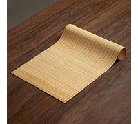 MMQGQ store Runner Tavolo da Tavolo in Bamboo in Tessuto A Mano Naturale, Tappetino da tè Impermeabile Resistente al Calore, Tavolino da Pranzo da Cucina Tavolo da Pranzo Antiscivolo(Size:50×100cm)