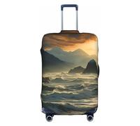 MMSJSBVY Animal Northern Deer - Copertura elastica per bagagli, resistente alla polvere e ai graffi, per bagagli da 45,7 a 81,7 cm, Le montagne incontrano il mare, L