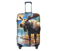 MMSJSBVY Animal Northern Deer - Copertura elastica per bagagli, resistente alla polvere e ai graffi, per bagagli da 45,7 a 81,7 cm, Cervo del Nord Animale, L