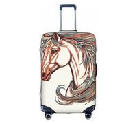 MMSJSBVY Animal Northern Deer - Copertura elastica per bagagli, resistente alla polvere e ai graffi, per bagagli da 45,7 a 81,7 cm, Cupido Freccia Love Horse, L