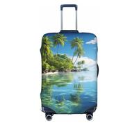 MMSJSBVY Animal Northern Deer - Copertura elastica per bagagli, resistente alla polvere e ai graffi, per bagagli da 45,7 a 81,7 cm, Bella isola nel mare, XL