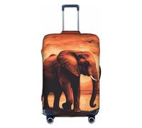 MMSJSBVY Animal Northern Deer - Copertura elastica per bagagli, resistente alla polvere e ai graffi, per bagagli da 45,7 a 81,7 cm, Elefante Tramonto, L