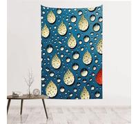MMSJSBVY Arazzo decorativo con gocce d'acqua a pois, 152,4 x 101,6 cm, decorazione da parete, adatto come sfondo da letto, telo da spiaggia o tovaglia