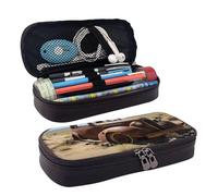 MMSJSBVY Astuccio a forma di gatto rosa, grande capacità, resistente, organizer per cancelleria, forniture scolastiche e ufficio, Ruote abbandonate nel deserto, Taglia unica, Beauty Case