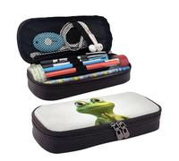 MMSJSBVY Astuccio a forma di pecora, grande capacità, resistente, organizer per cancelleria, forniture scolastiche e ufficio, La rana divertente che fa yoga, Taglia unica, Beauty Case