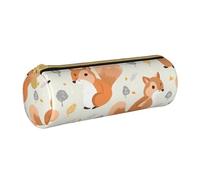 MMSJSBVY Astuccio cilindrico per matite con coppia sposata che cammina sulla spiaggia, astuccio in pelle, bella grande capacità, adatto per studenti, ufficio, viaggi, pennelli da trucco, con cerniera