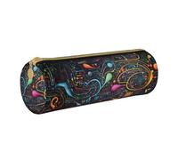 MMSJSBVY Astuccio cilindrico per matite e matite, in pelle, con grazioso coniglietto, molto capiente, adatto per studenti, ufficio, viaggi, pennelli da trucco, con cerniera, Matematica e Fisica