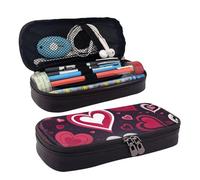 MMSJSBVY Astuccio con piume di pavone, astuccio resistente e di grande capacità, organizer per cancelleria, forniture per ufficio scolastico, Buon San Valentino., Taglia unica, Beauty Case