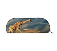 MMSJSBVY Astuccio in pelle a forma di aeromobili della guerra mondiale, organizer semicircolare con cerniera per penne, cosmetici e viaggi, Animali giraffa dell'Africa, Taglia unica, Zaino per la