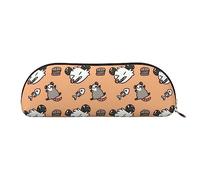 MMSJSBVY Astuccio in pelle a forma di aeromobili della guerra mondiale, organizer semicircolare con cerniera per penne, cosmetici e viaggi, Modello di opossum, Taglia unica, Zaino per la scuola